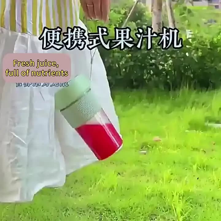 充電式ミニ電動ポータブルジューサー ストロー挿入 飲用 多機能 家庭用 果物と野菜のマシン
