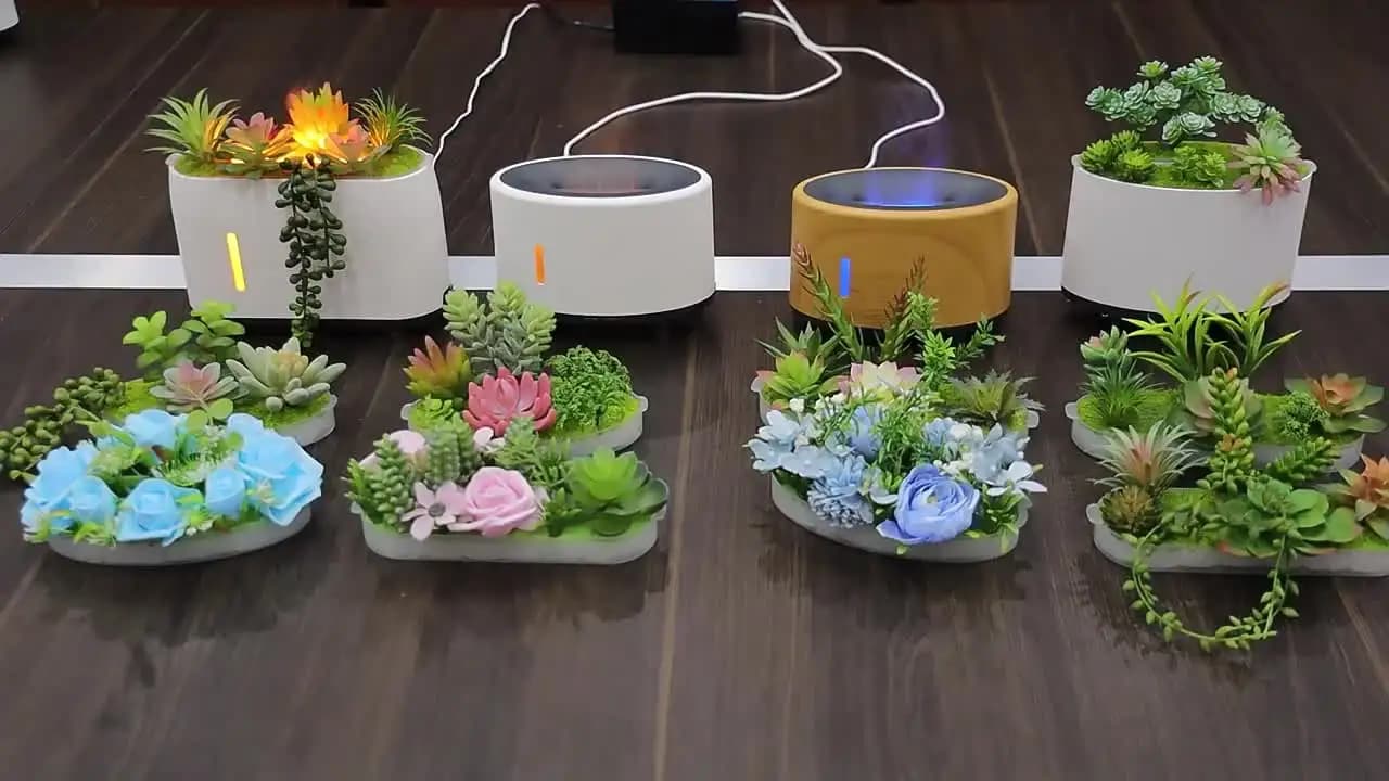 ミュージック加湿器 USB 火山ディフューザー 加湿器 インテリジェント エッセンシャルオイル アロマセラピーマシン
