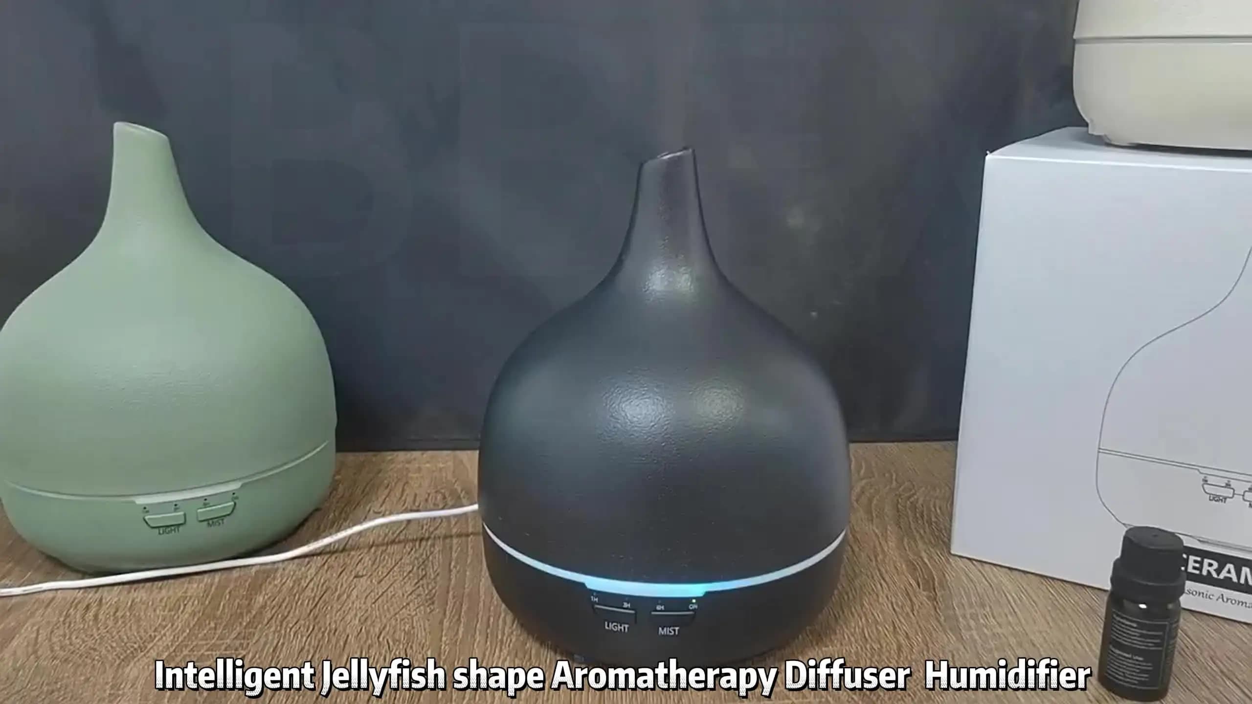 カスタマイズ静音大容量自動アロマスプレー 家庭用フレイム加湿器 寝室用セラミック超音波アロマディフューザー