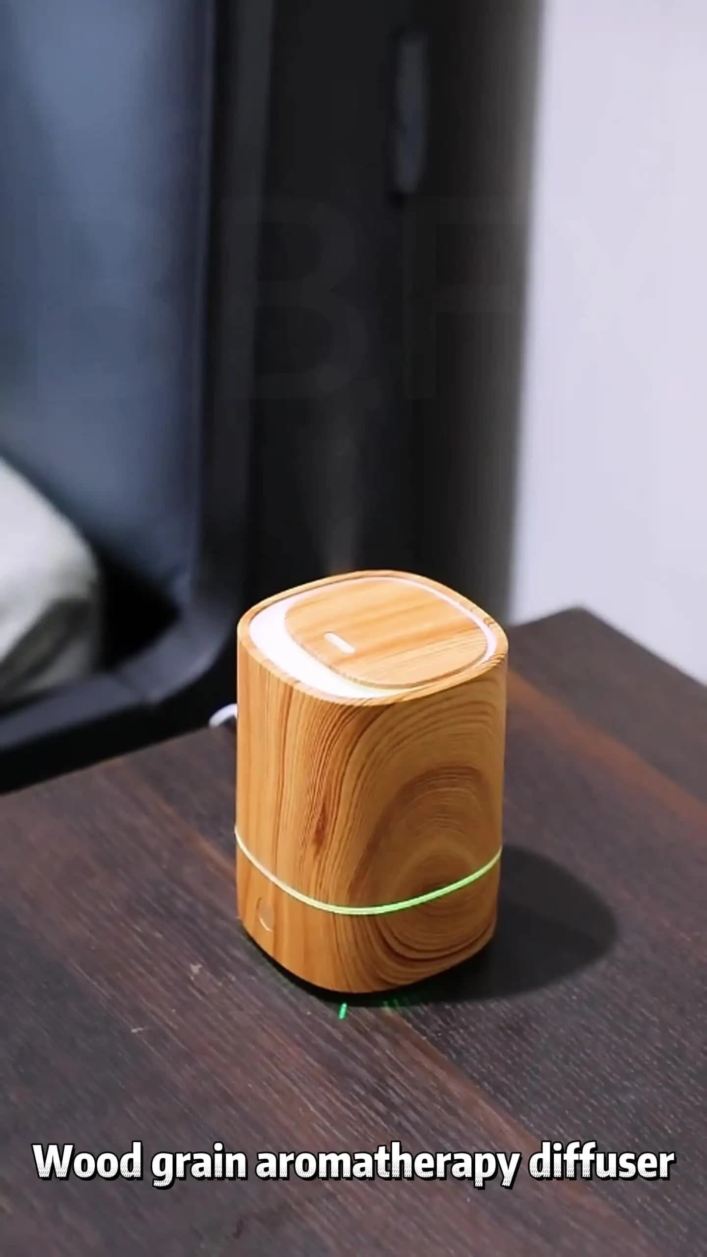 超音波木目調アロママシン エッセンシャルオイルディフューザー USBデスクトップ加湿器 家庭用アロマ
