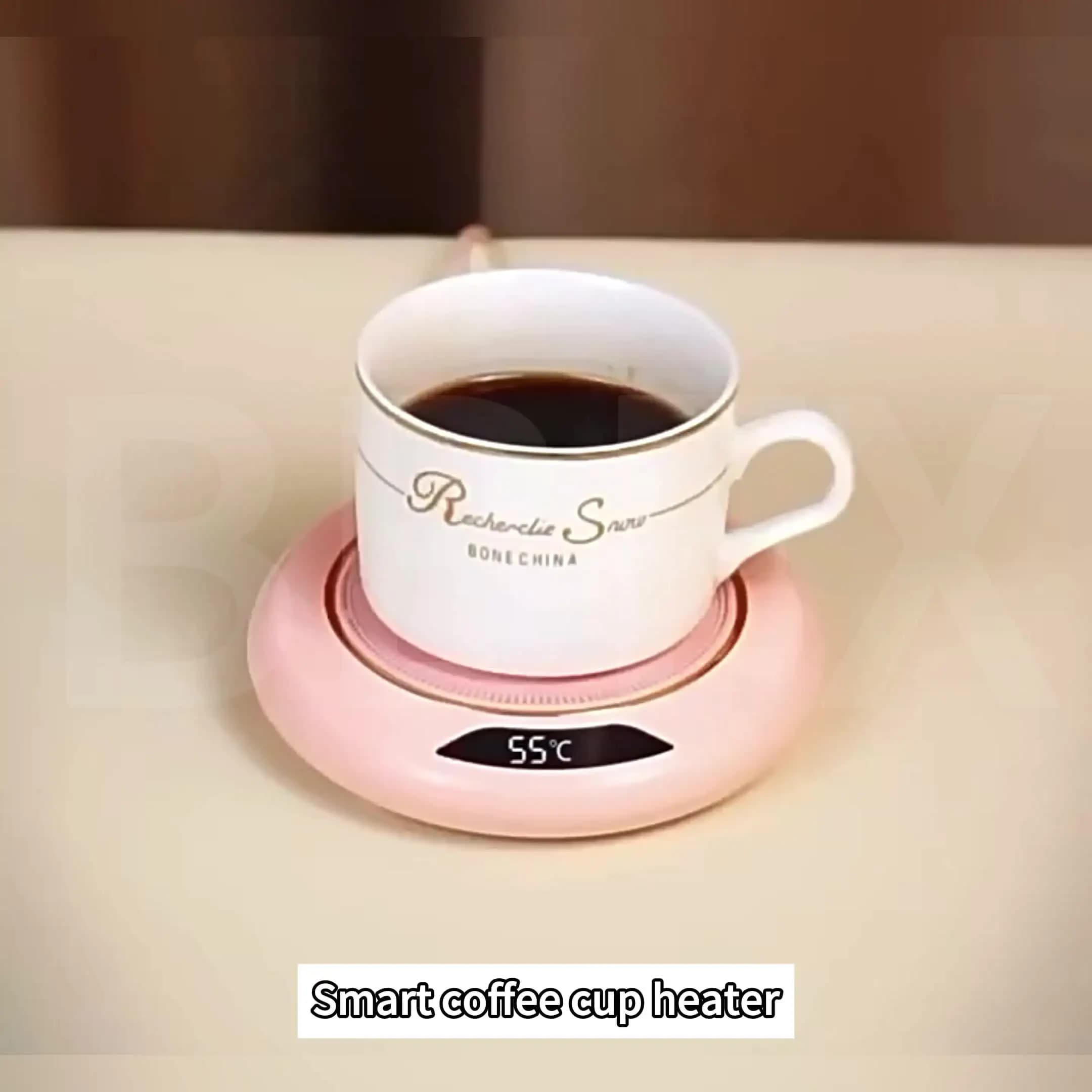 かわいいUSB給電式飲料保温コースター LED温度表示 恒温ヒーター お茶 ミルク ホットドリンク用