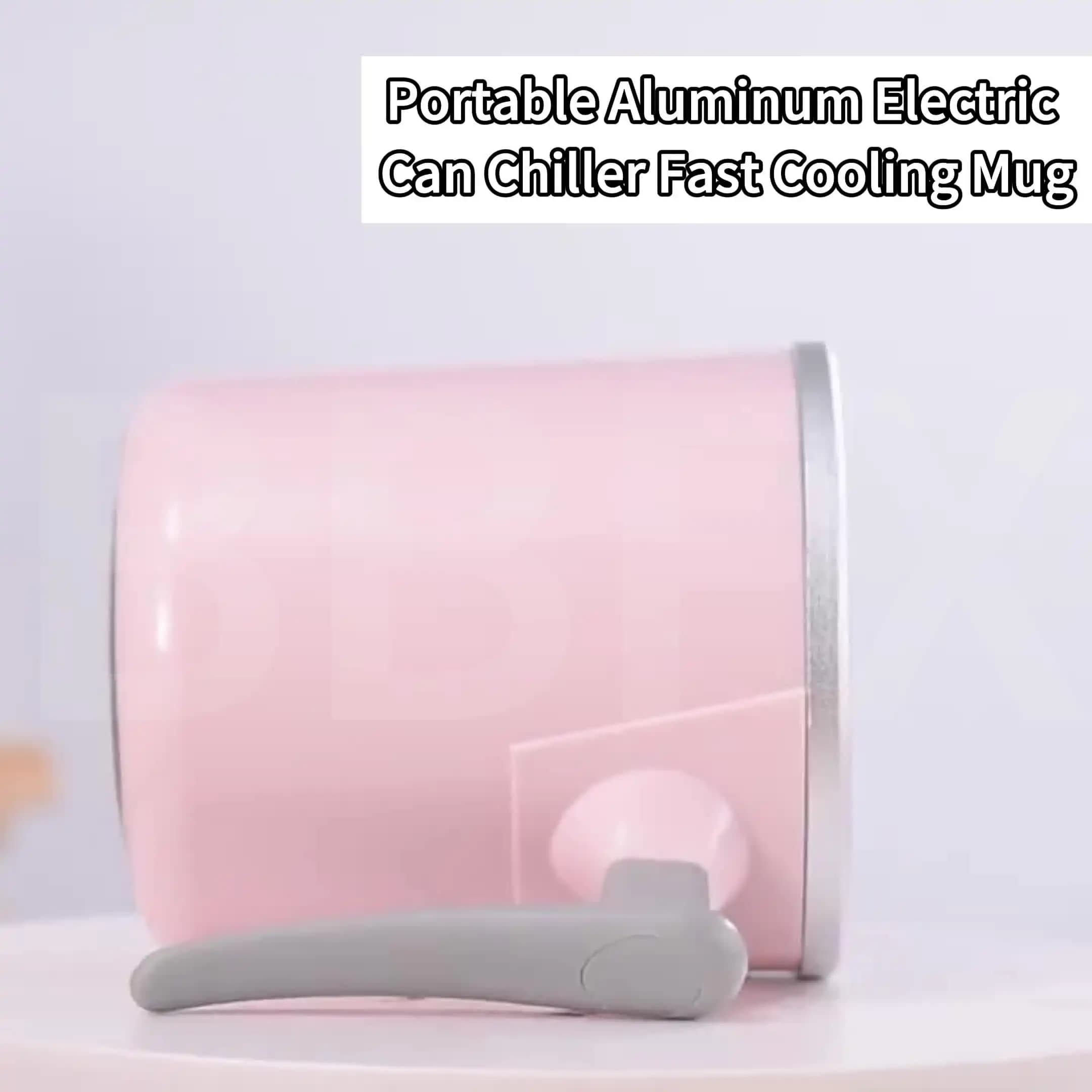 ミニポータブル瞬間缶クーラー ハンドル付き急速冷却カップ 電動飲料チラー ソーダ ビール 家庭 オフィス 寮用