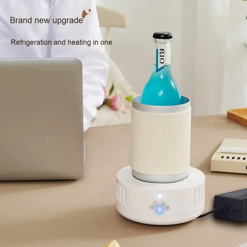 飲料用急速冷却カップ 物理冷却方式 氷加熱・アイスチリング オフィスデスク用 温冷両対応 快速冷却カップ