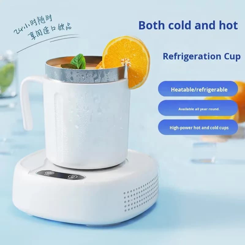Fast Cooling Cup Cooler Heater with Handle Smart 2-in-1 Beverage Chiller Warmer Set with Touch Control for Coffee Tea Beer