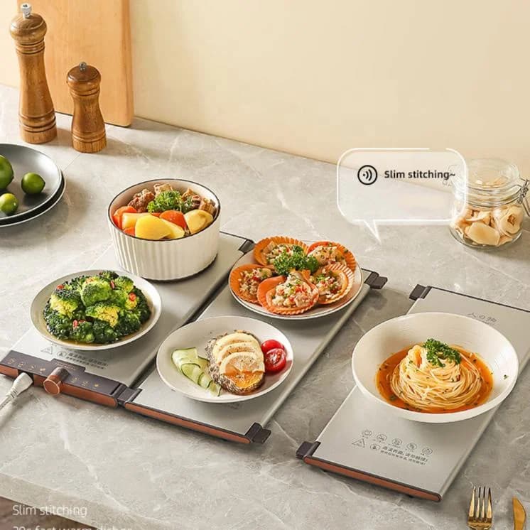 温度調節可能な加熱トレイ　折りたたみ・連結可能な multifunctional ホーム用テーブルトップ食品ウォーマー
