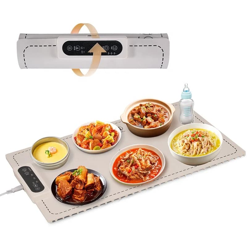 Foldable Flexible Silicone Home Table Warming Plate New Multifunctional Heating and Warming Plate Easy to Clean Warming Plate