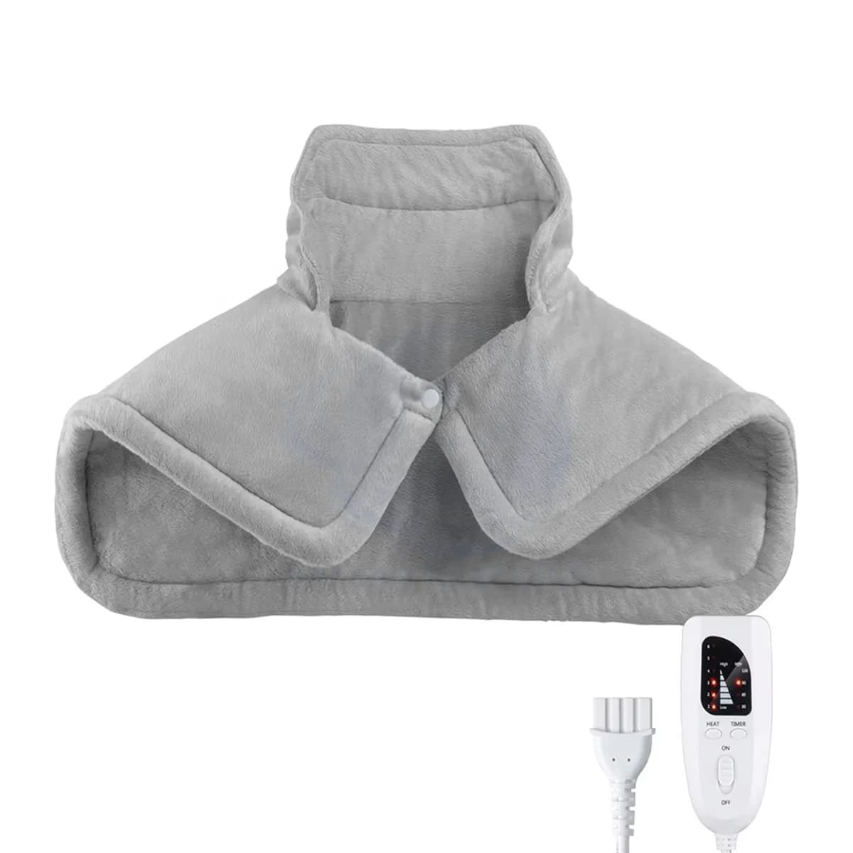 Electric Heating Shawl with Temperature Control Soft Flannel for Winter Pain Relief Shoulder Neck Back Abdomen Legs Waist Warmth
