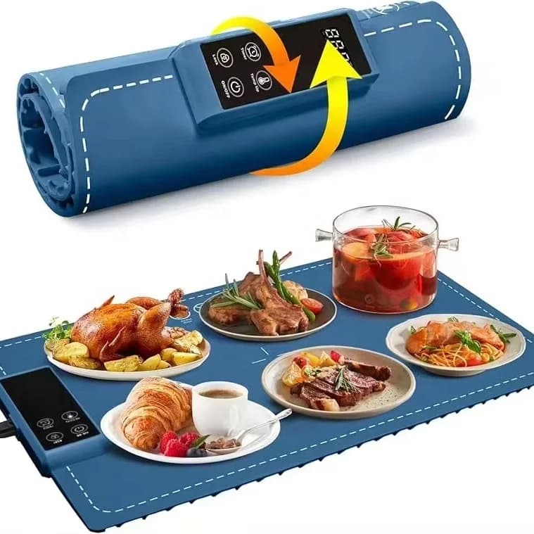 折りたたみ式食器保温パッド テーブル加熱用 各種食器対応の保温プレート