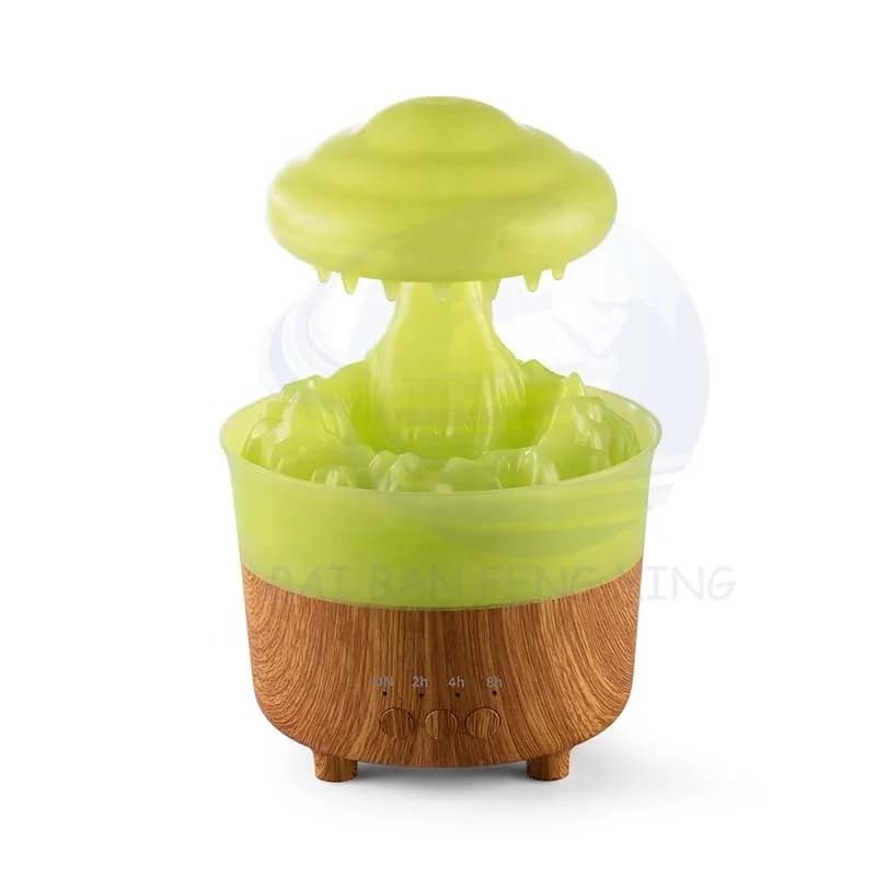 Creative Seven-colour Light Raindrop Aromatherapy Machine Desktop Office Aromatherapy Cloud Humidifier