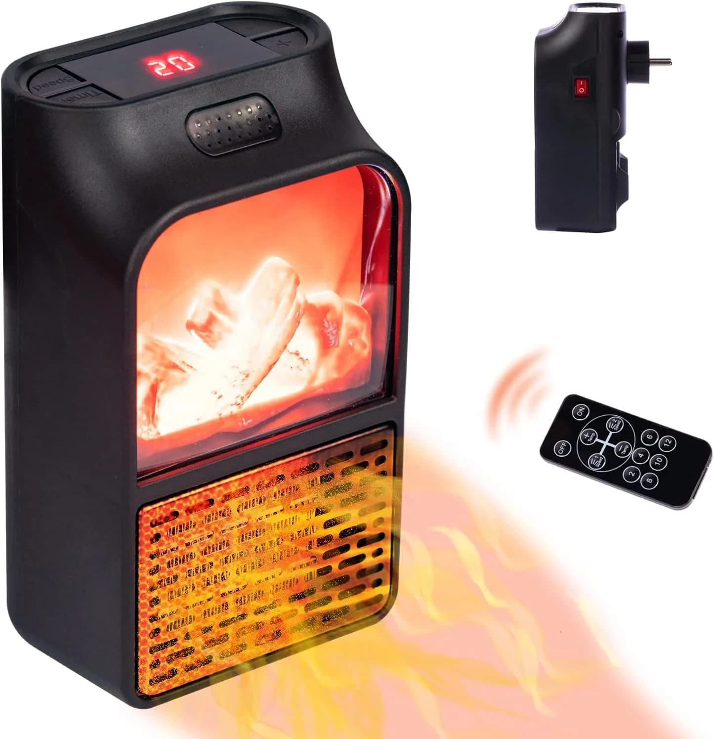 New Portable Mini Flame Heater Students Office Home Small Desktop Heater Fast Heat Simulation Flame Heater